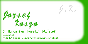 jozsef koszo business card
